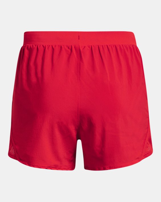 Women's UA Fly-By 2.0 Collegiate Sideline Shorts, Red, pdpMainDesktop image number 5